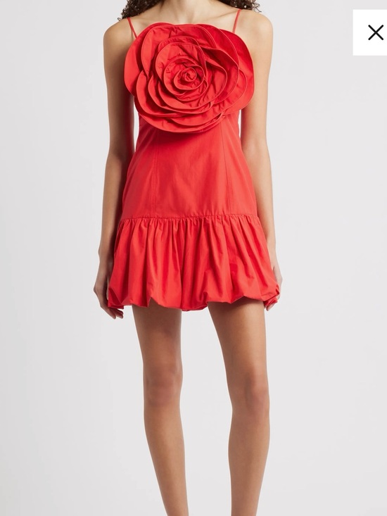 FARM Rio Dresses & Skirts - NWT FARM Rio Red Rose Applique Spaghetti-Strap Mini Dress
